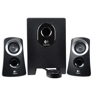 Logitech 3-Piece 2.1 Channel Multimedia Speaker System (Black/Si